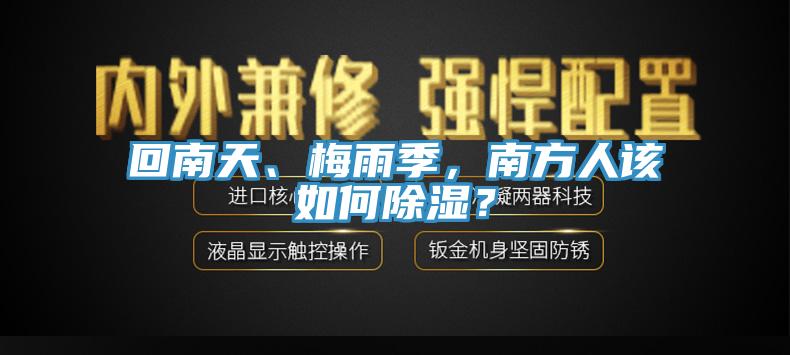 回南天、梅雨季，南方人該如何除濕？