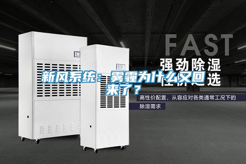 新風(fēng)系統(tǒng)：霧霾為什么又回來了？