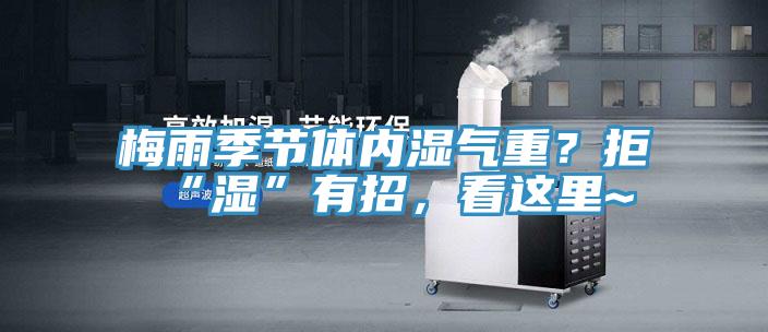 梅雨季節(jié)體內(nèi)濕氣重？拒“濕”有招，看這里~