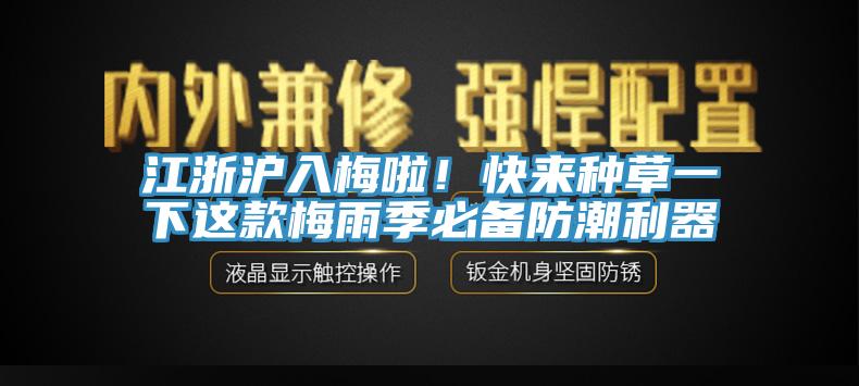 江浙滬入梅啦！快來(lái)種草一下這款梅雨季必備防潮利器