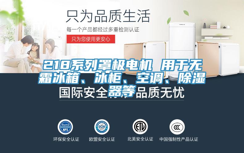 218系列罩極電機 用于無霜冰箱、冰柜、空調、除濕器等