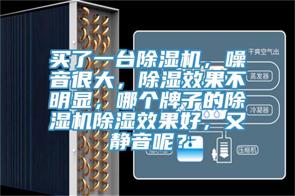 買了一臺(tái)除濕機(jī)，噪音很大，除濕效果不明顯，哪個(gè)牌子的除濕機(jī)除濕效果好，又靜音呢？