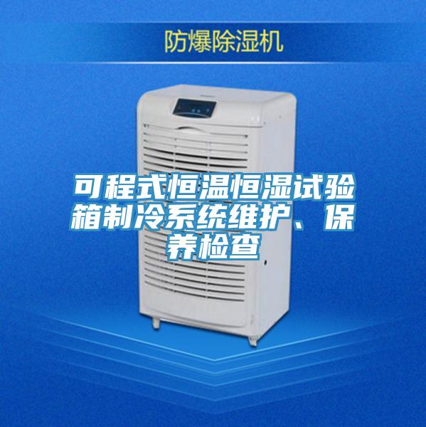 可程式恒溫恒濕試驗(yàn)箱制冷系統(tǒng)維護(hù)、保養(yǎng)檢查