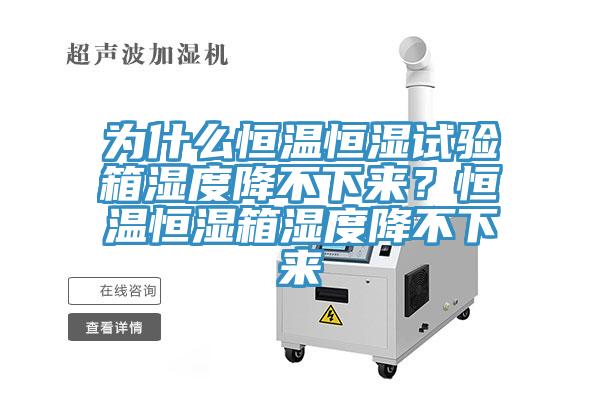 為什么恒溫恒濕試驗(yàn)箱濕度降不下來？恒溫恒濕箱濕度降不下來