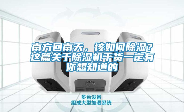 南方回南天，該如何除濕？這篇關(guān)于除濕機(jī)干貨一定有你想知道的