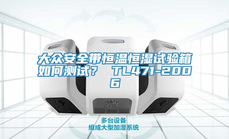 大眾安全帶恒溫恒濕試驗(yàn)箱如何測(cè)試？ TL471-2006