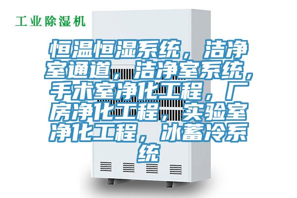 恒溫恒濕系統(tǒng)，潔凈室通道，潔凈室系統(tǒng)，手術(shù)室凈化工程，廠房?jī)艋こ?，?shí)驗(yàn)室凈化工程，冰蓄冷系統(tǒng)