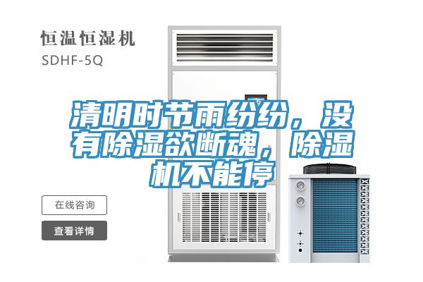 清明時(shí)節(jié)雨紛紛，沒有除濕欲斷魂，除濕機(jī)不能停