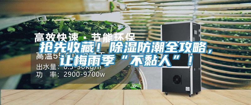 搶先收藏！除濕防潮全攻略，讓梅雨季“不黏人”！